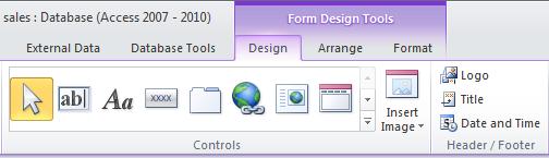 The select the required option under Spacing. ADDING A LABEL CONTROL Controls can be used to improve the appearance of a form or report. They allow you to display more information.