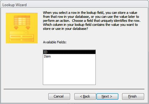 ID field). 18. Click Next. 19. Accept or change the Label (field name). 20.