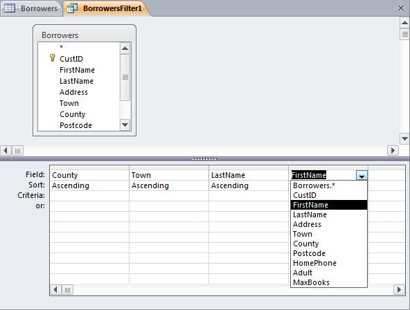 Lesson 6 Organising Table Data Procedure 1. Open the table that you want to sort. 2. If necessary, select the Home tab. 3. Click the Advanced button in the Sort and Filter group. 4.