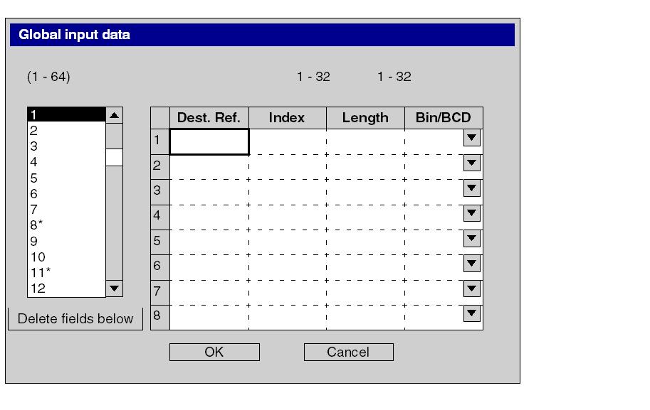 Configuring a Physical Network Global Input Data Configuration Overview The Peer Cop configuration window contains the following buttons for global data configuration: Global input data Global output