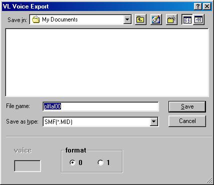 Voice List SMF (Standard MIDI File) The Standard MIDI File is a universally accepted file type format which enables MIDI song data to be transferred easily among different music sequencing software