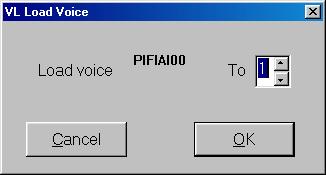 z After selecting the desired voice from the Voice List, select [VL Voice Export...] from the [File] Menu. The following dialog box appears: The voice number in the Voice List is shown in the voice.
