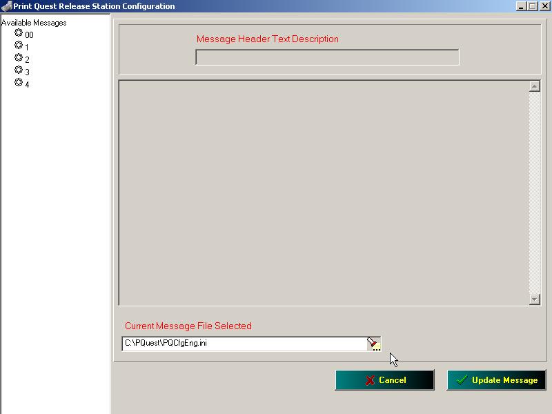 This will display the System Messages configuration screen. (Fig 31) Fig 31 The system messages to edit are located on the left side of the screen. Check the system message that needs to be modified.