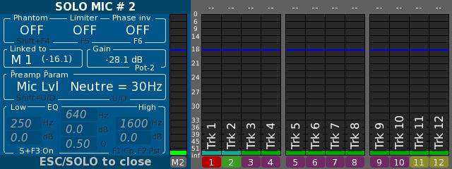 iii. Phase Inv. Toggle Phase Inversion On/Off by pressing the F6 button. NB: This action is also possible out of the Solo Window by pressing the Shift + Solo buttons. iv.