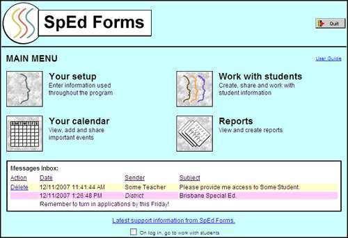 How do I access SpEd Forms? You will receive the server address, and a username and password from your SpEd Forms administrator. Keep this information safe.