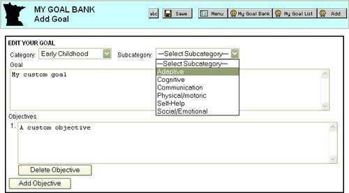 How do I use my personal goal bank? Each SpEd Forms user has their own personal goal bank.