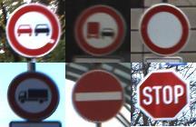These negative samples are generated by randomly sampling in images from the GTSDB training set and we remove speed-limit signs from the samples manually.