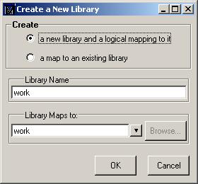 The library named work has special attributes within ModelSim; it is predefined in the compiler and need not be declared explicitly (i.e., library work).