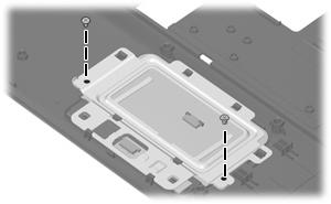 screws that secure the TouchPad Bracket and