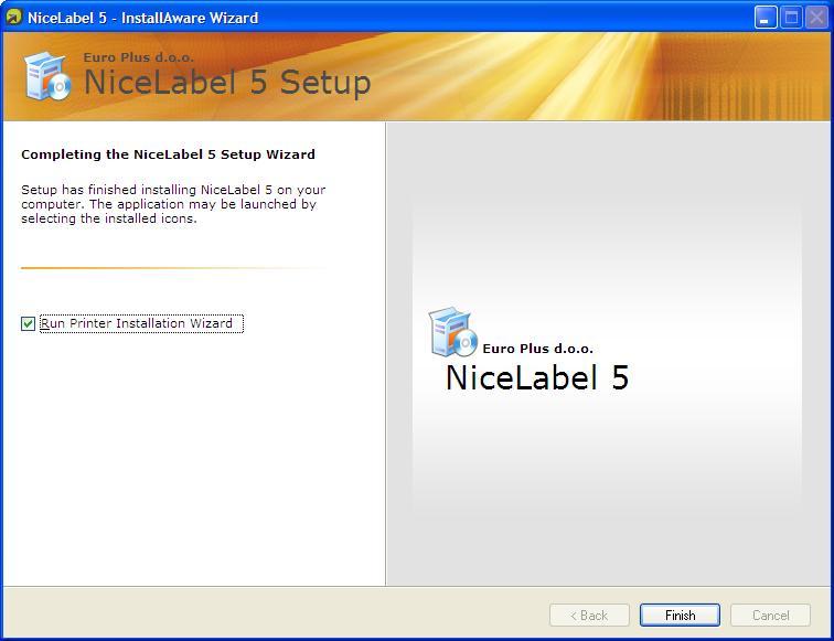 NiceDriver installation within NiceLabel software installation To continue installing the NiceDriver after the NiceLabel software installation has finished, do the following: 10.