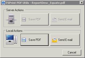 2. In the dialog box that appears, set the destination to TSPrint PDF. 3. Press Print when finished. 4.