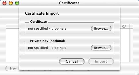 4.2 VPN T racker configuration 4. Connecting to a F-Secure VPN+ gateway using RSA X.509 certificates Step 1 Import the certificate and the CA into VPN Tracker: Copy the signed certificate and the Ca.