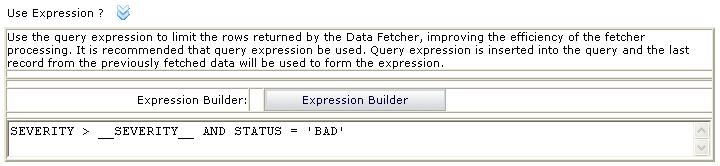 Figure 10. Data Fetcher editor - expression added 13. Click Save to save the data fetcher.