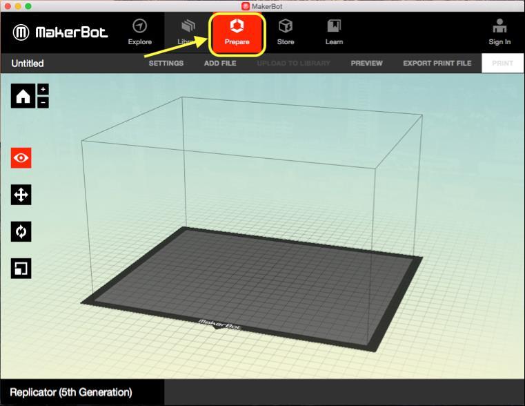 Next you will need to add your 3D model to the build platform.