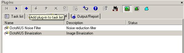 Load Binarization plug-in twice Select Binarization Press button + twice 11.