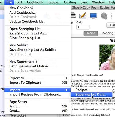 Import the csv file To import the csv file, go to the File menu in Shop'NCook Pro software, select "Import
