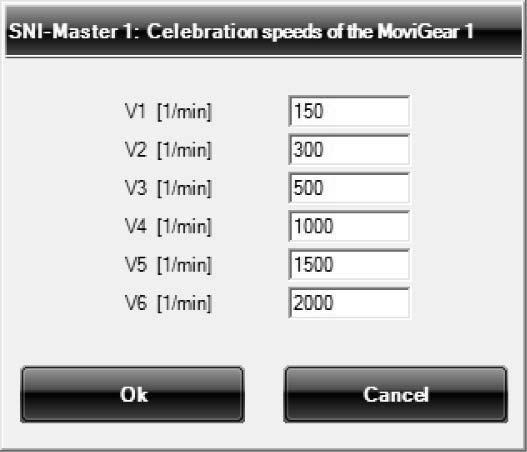 I Startup 5 SNI gateway configuration 0 Setting fixed speeds To set fixed speeds for MOVIGEAR SNI, click the [Fixed speeds] button.
