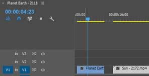 Press use the space bar to play and stop Editing Techniques Perform Basic Editing 1. Click and drag the timeline marker to the point in the clip you want to cut (Planet Earth, at approx.