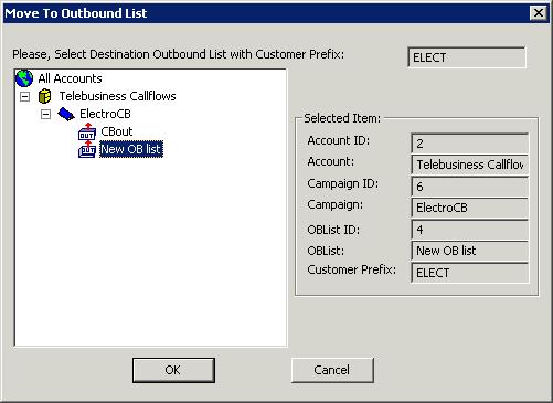 Right-click on the calls that you wish to move and select the Move to Outbound List option.