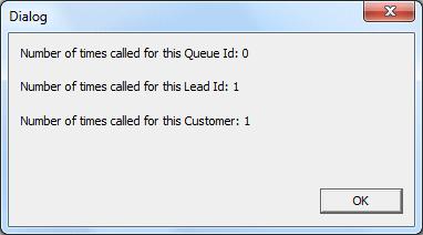More detailed call information can be viewed via the Times Called Information option: Right-click on the queued call in the Outbound Manager and select the Times Called Information option from the