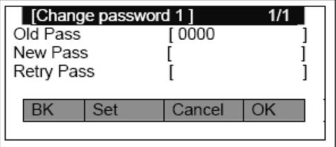 Enter default password 0000 Press Set, then enter New Password Press