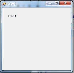 The distance between the mouse pointer and the center of the form appears in the Label.