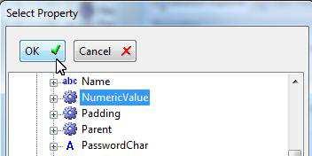 Select NumericValue property: