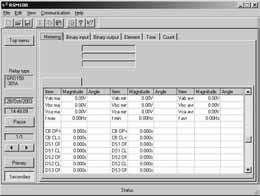 PC DISPLAY Status (Metering) Record (Alarm record) Setting Record