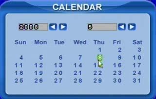 Fig 3.9 Calendar STEP4 Select the date and set the schedule time.
