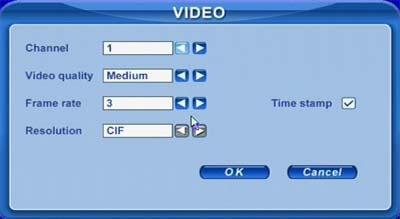 Fig 4.15 Network Video Configuration Video quality: network picture quality. Frame rate: it has two options, 1, and 3 fps.