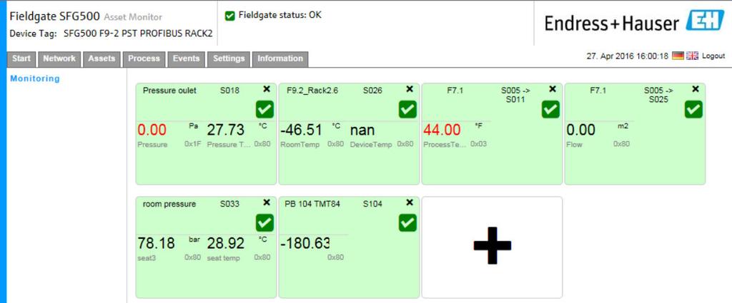 Fieldgate SFG500/SFM500 Process Monitor Monitoring acyclical process values via Expert Mode 1.