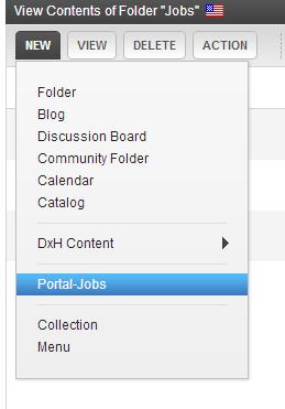 To add a new job posting, select the job