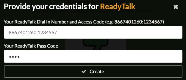 Element Connect Setup Note: This portion is a one-time setup. 1. Navigate to https://readytalk.elementconnect.io. Click on Sign up here. 2.