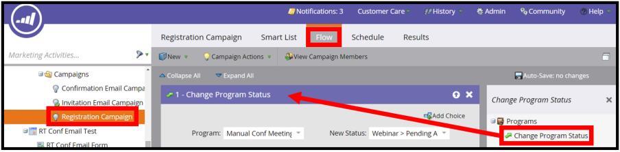 Note - This appendix will only cover the proper campaign configurations and assumes you have already scheduled your event in ReadyTalk and have created your program in Marketo.