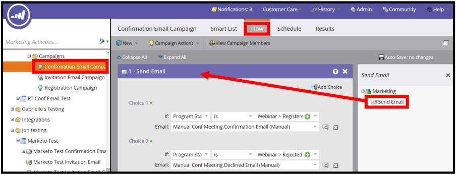 From the If section, select Program Status from the first drop down menu, select is from the second drop down menu, and then select Webinar > Register from the third drop down menu.