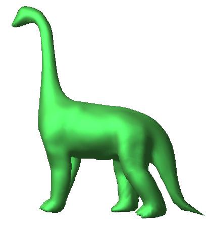 Morphing sequence between dinosaur and horse models.