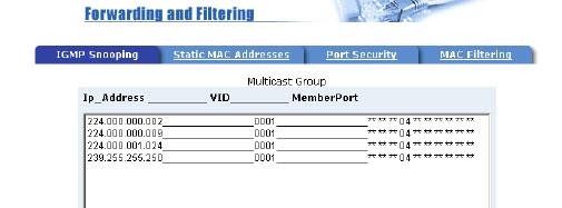 FORWARDING AND FILTERING Click