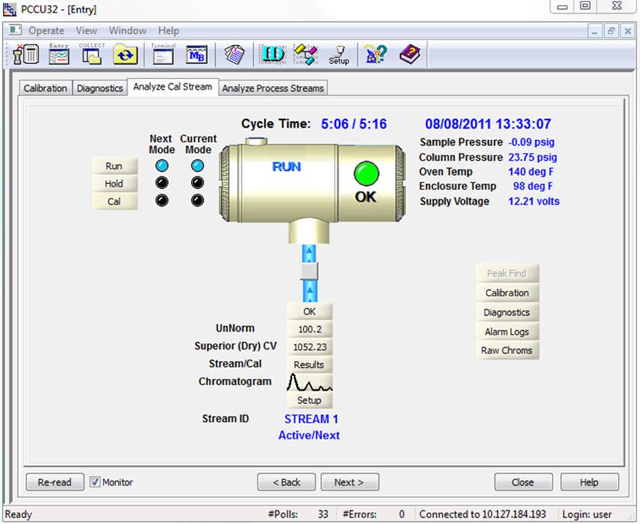 Start-up 14B If a communication error is received, click on the Setup icon along the top of the screen, and verify the PCCU com port. If using USB, this should indicate USB.