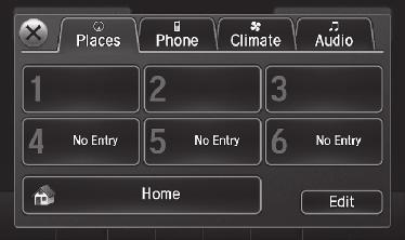 While on the map screen, press the MENU button and use the interface dial to select Place Name. Enter the name one letter at a time, and follow the prompts.