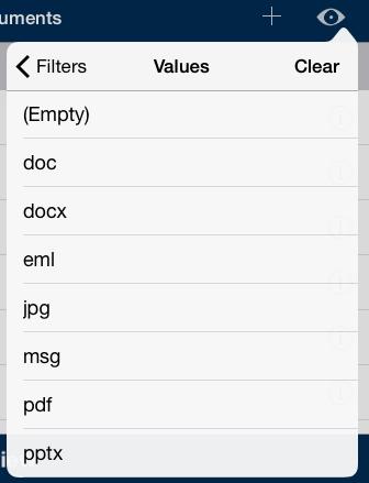 A list of metadata fields that are attached to the list or library displays: 3.