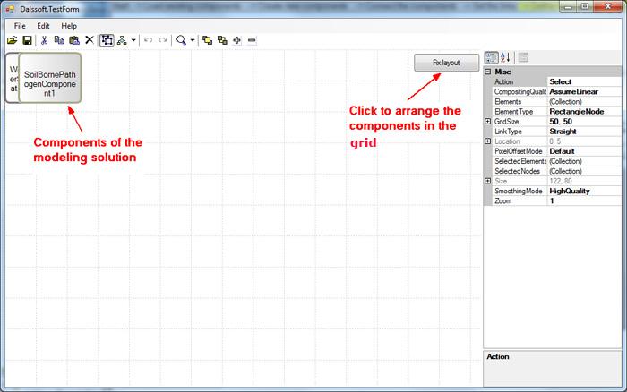 3 USING CLIC TO COMPOSE MODELS Viewing the links graphically You can use the window that opens in the back when starting CLIC to view and edit the results of the components connection.