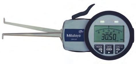 Digimatic Caliper Gages SERIES 209 Internal Tube Thickness Measurement Type Versatile ID measuring gages for holes diameters, groove thickness, tube thickness, and hard-to-reach dimensions.
