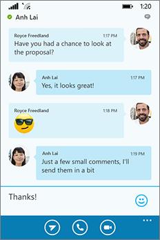 Switch between conversations If you have several conversations or meetings going on at the same time, Skype for Business