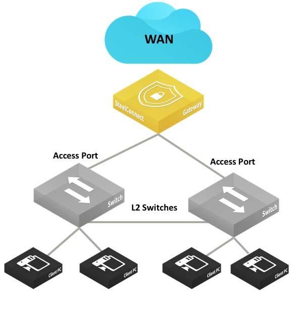 LAN Topologies Layer 2: Access port Figure 4-2.