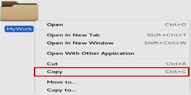 Steps to copy Folder 1- Right