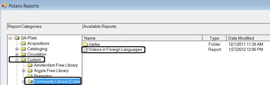 Polaris SimplyReports Guide 4.1 Saved Reports 43 The message Report Published appears on the page. 9.
