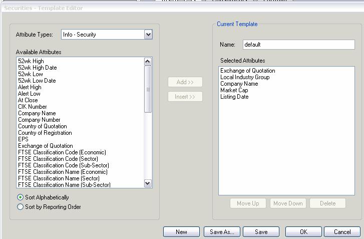 In each module, you will see a drop-down menu which contains all existing templates for the module you are in.