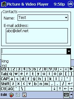 Inputting a pre-assigned nickname After you assign e-mail addresses to nicknames, you can specify an address by specifying its nickname.