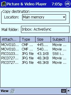 Playing Back Snapshots or Movie Files Attached to E-mail Use the procedure below to play back snapshots and movie files you receive as e-mail attachments.