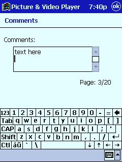 of the comment boxes corresponds to an